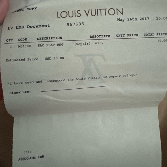 Louis Vuitton Sac Plat Authentic handbag, comes with LV dustbag - Picture 9 of 9